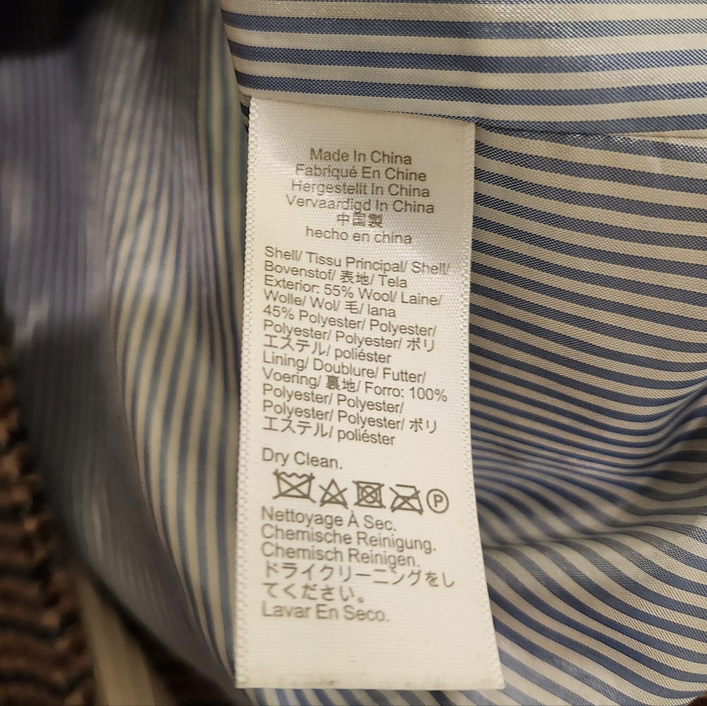 J. Crew Brown Houndstooth Schoolboy Blazer Size 4 - Picture 7 of 11